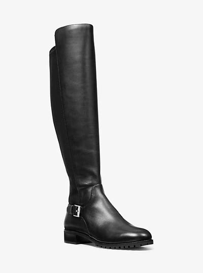 michael kors branson stretch leather boot|Amazon.com .